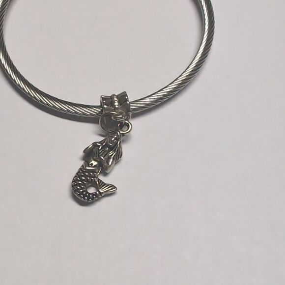 Silver Mermaid Charm for Pandora Style‎ Bracelet - Picture 1 of 4
